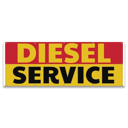 Diesel Service Banner Concession Stand Food Truck Single Sided
